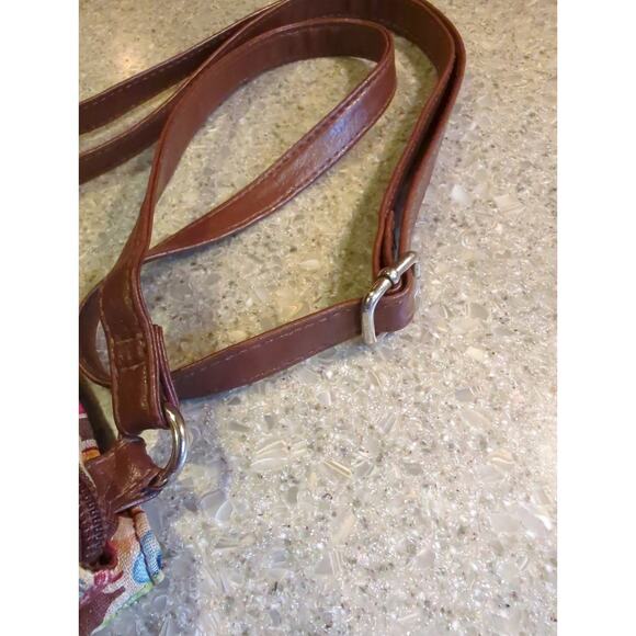 Rosetti Floral Crossbody Shoulder Purse adjustable strap Leather Bow 8 x 6 x 3 - Picture 4 of 12